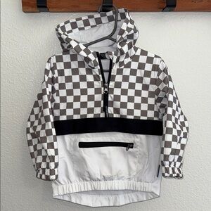 Little Bipsy Mushroom Checkered Quarter Zip